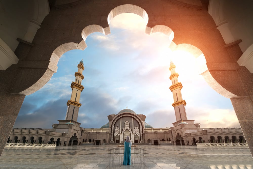 Malaysia Mosque with Muslim pray