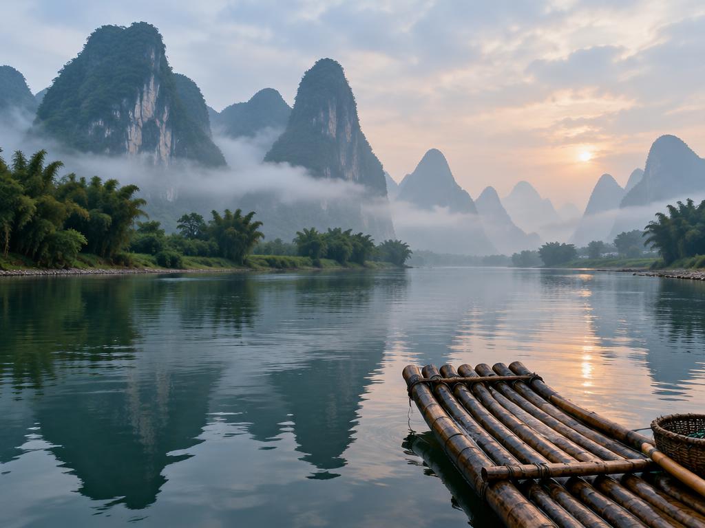 Imagen de referencia de China y el río Li