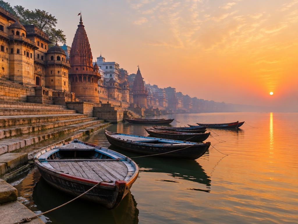 Imagen de referencia de India y Varanasi